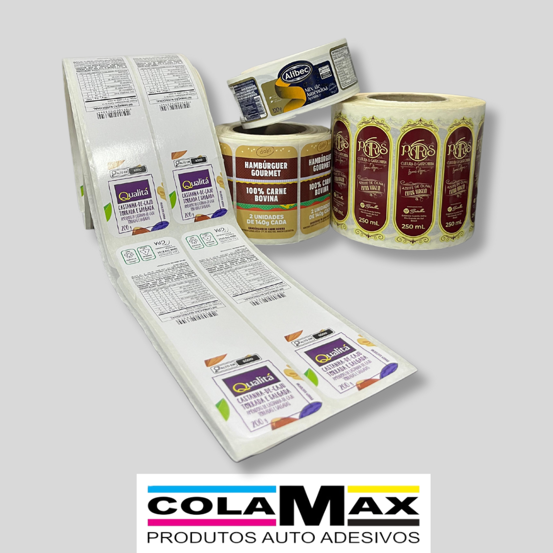 Rótulos e Etiquetas adesivas para Produtos Alimentícios